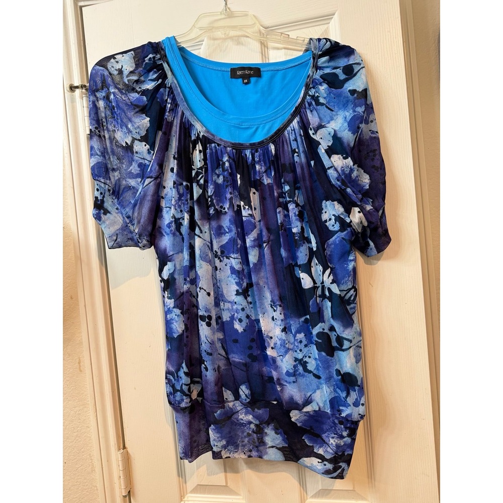 Karen Kane plus size‎ tops in size 2X.  2 separate tops one tank underneath